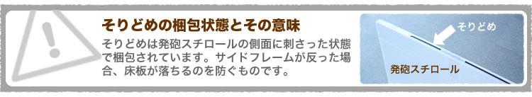 そりどめ梱包