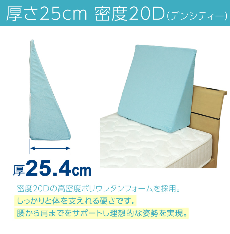 三角クッション 高反発 20D ベッド 背もたれ 脚上げ 介護 寝返り 足元クッション パイル